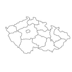 Mapa ČR –  kraje (SVG ke stažení)